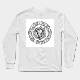 Sealed , steer cow skull emblem punk design Long Sleeve T-Shirt